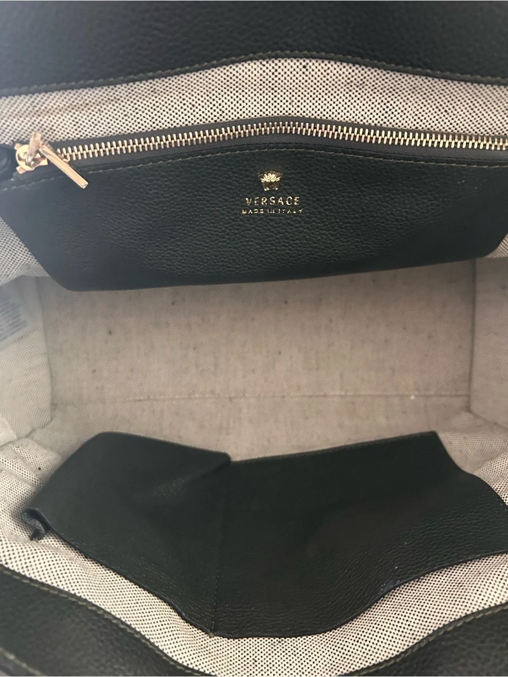 VERSACE Palazzo Empire charcoal green black Medusa crossbody satchel bag - Picture 7 of 11